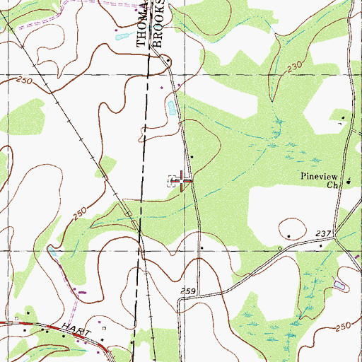 Topographic Map of Prosperity Church (historical), GA