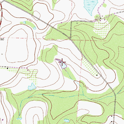 Topographic Map of Ryall Pond (historical), GA