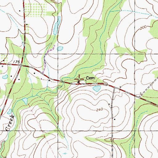 Topographic Map of Seven Day Church, GA