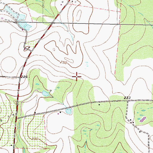 Topographic Map of Springhill School (historical), GA