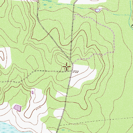 Topographic Map of Strickland Cemetery, GA