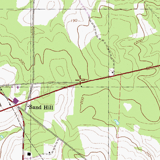 Topographic Map of Tallokas School (historical), GA