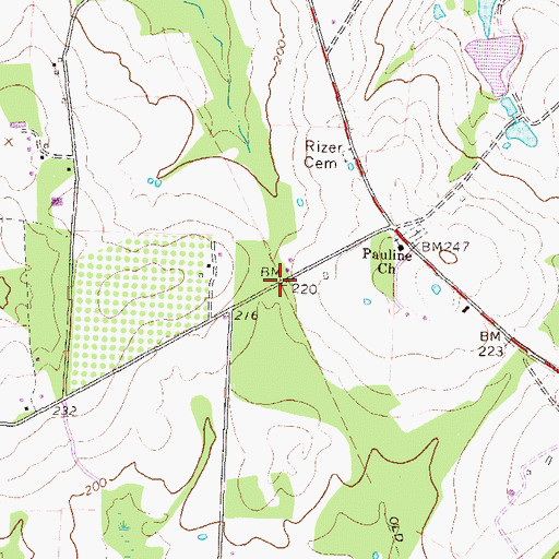 Topographic Map of Tillman (historical), GA