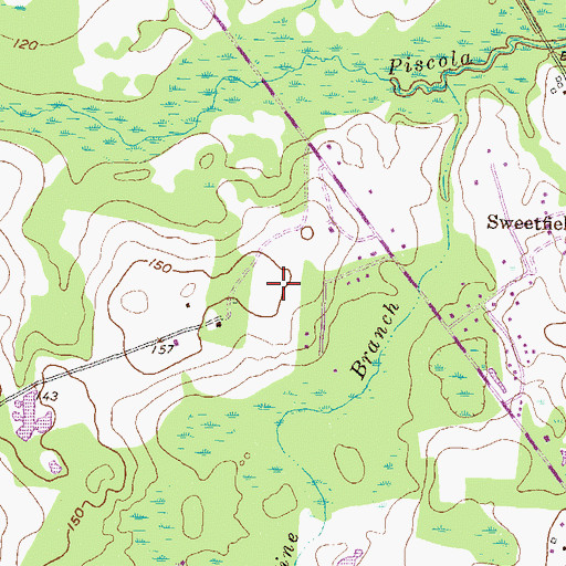 Topographic Map of Worn Cemetery, GA