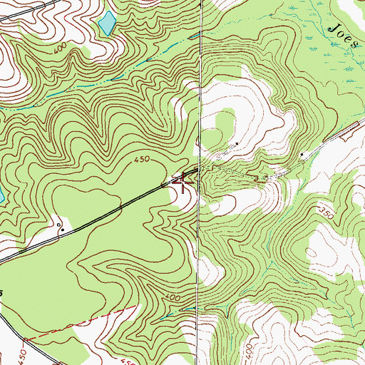 Topographic Map of Cooper Cemetery, GA