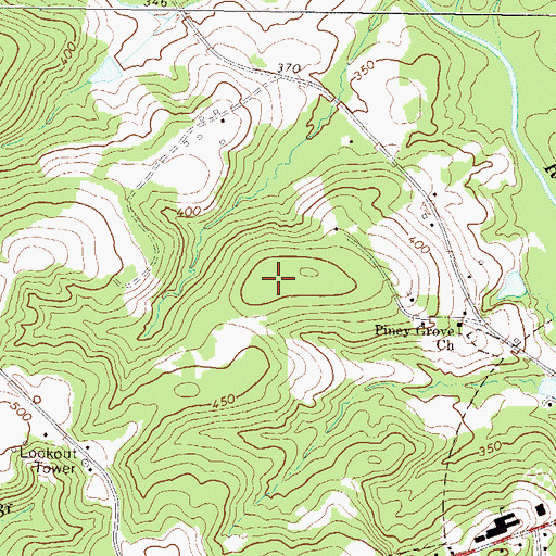 Topographic Map of Glascock County Consolidated School, GA