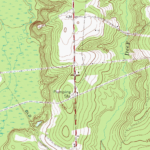 Topographic Map of Glover Cemetery, GA