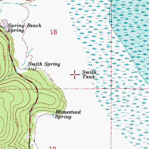 Topographic Map of Smith Tank, AZ