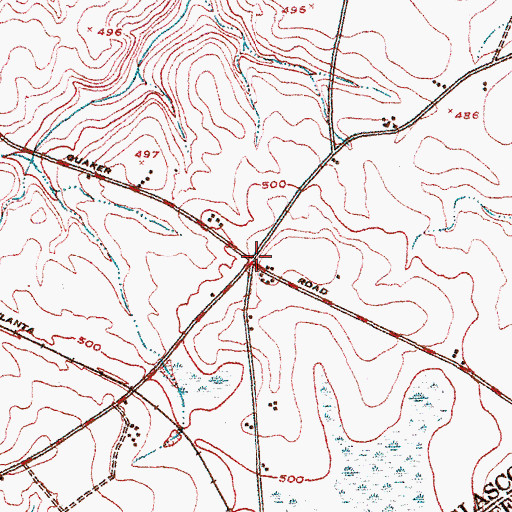 Topographic Map of Hadden, GA