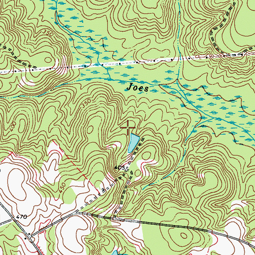 Topographic Map of Howard Cemetery, GA