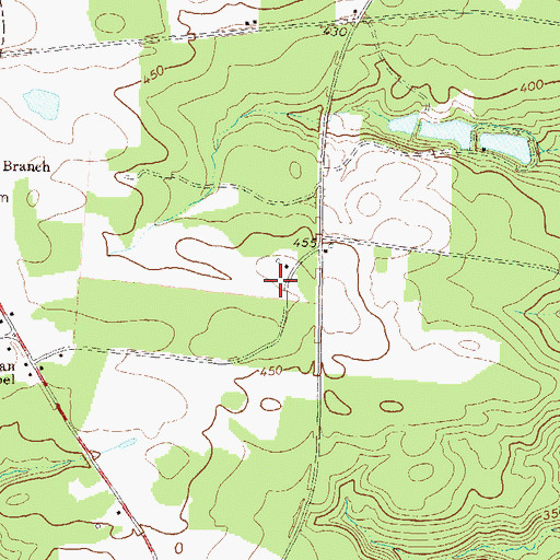 Topographic Map of McCoy Cemetery, GA