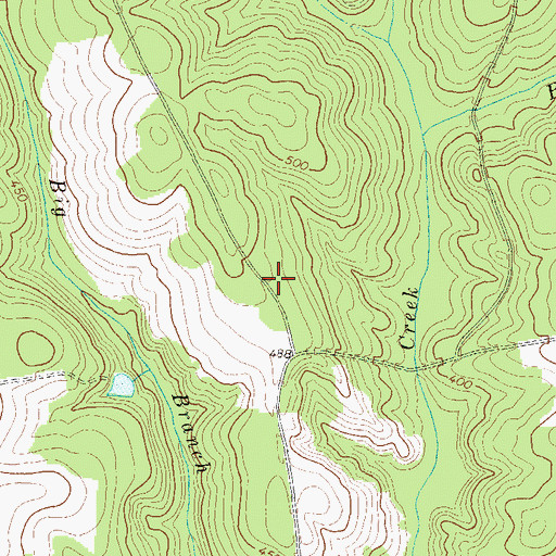 Topographic Map of Pool - Usry Cemetery, GA