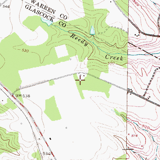 Topographic Map of Rabun Cemetery, GA
