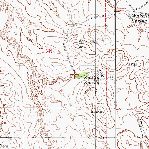 Topographic Map of Smitty Spring, AZ