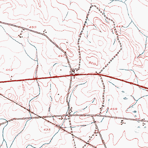 Topographic Map of Calvary Temple, GA