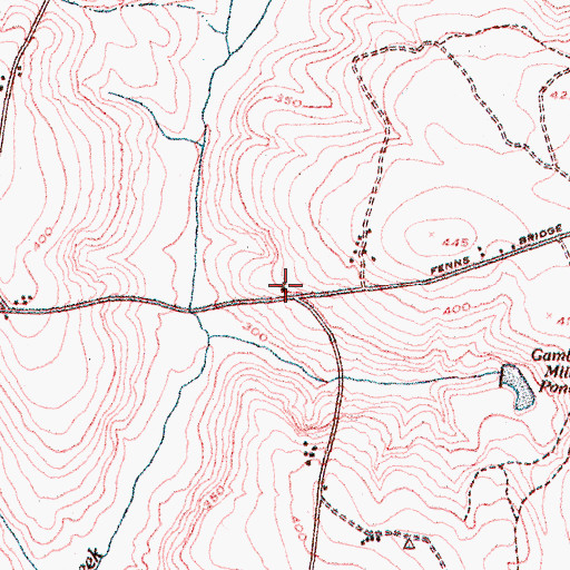 Topographic Map of Gamble Mill School (historical), GA