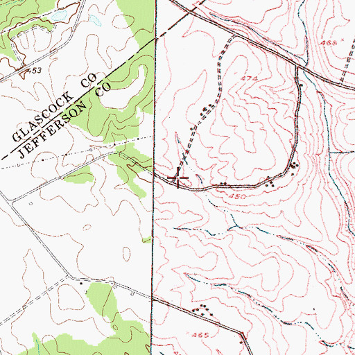 Topographic Map of Laurel Hill School (historical), GA
