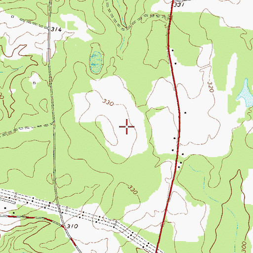 Topographic Map of Lewis Grove School (historical), GA