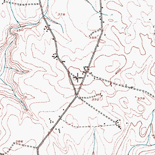 Topographic Map of Ocala School (historical), GA