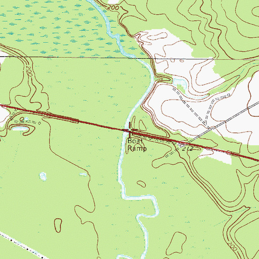 Topographic Map of Rayfords Bridge, GA