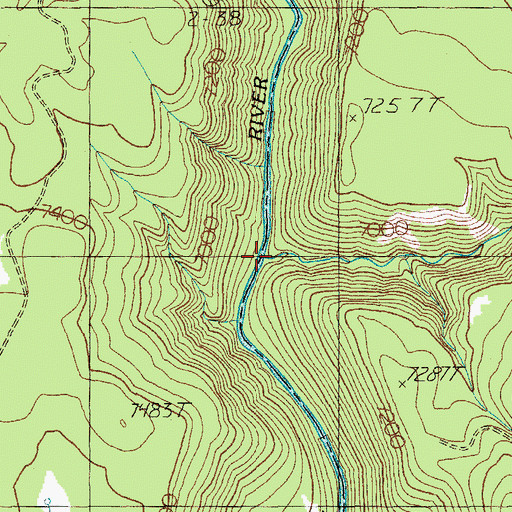 Topographic Map of Snake Creek, AZ