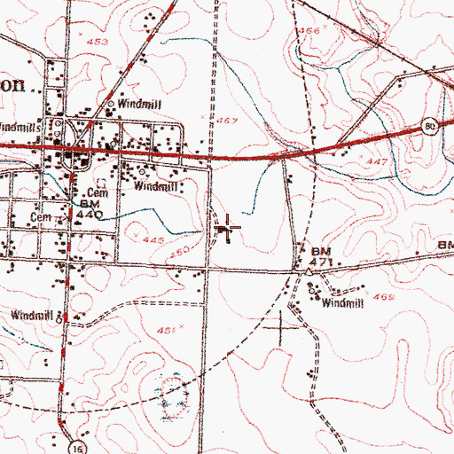 Topographic Map of Stapleton High School, GA