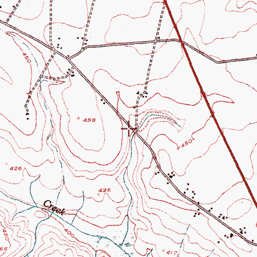 Topographic Map of Tuckahoe School (historical), GA