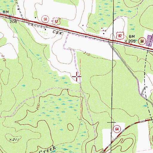 Topographic Map of Atkinson County, GA