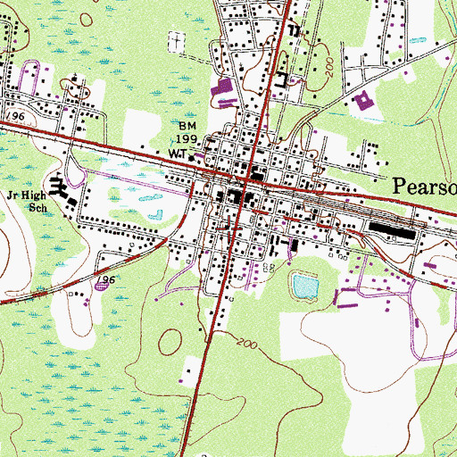 Topographic Map of Atkinson County Courthouse, GA