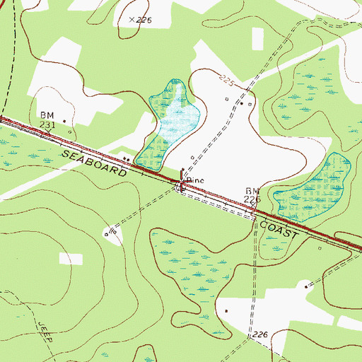 Topographic Map of Gracys Station (historical), GA