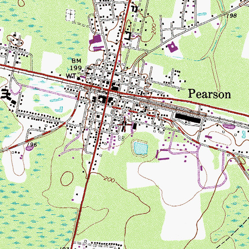 Topographic Map of Pearson Elementary School, GA