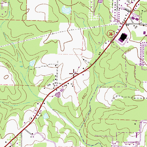 Topographic Map of Church of Christ, GA