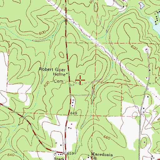 Topographic Map of Damascus Church, GA