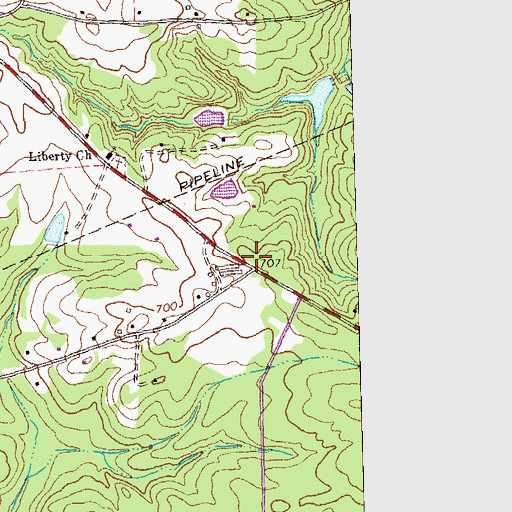 Topographic Map of Elgin (historical), GA