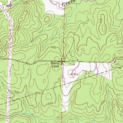 Topographic Map of Elizabeth Church (historical), GA