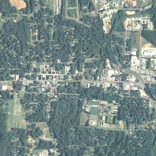 Aerial/Satellite Image of First Methodist Church, GA