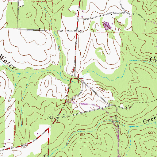 Topographic Map of Halls Bridge (historical), GA