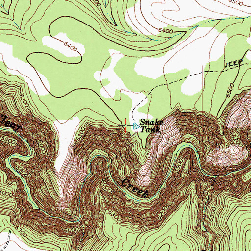 Topographic Map of Snake Tank, AZ