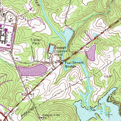Topographic Map of Head Cemetery, GA