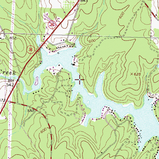 Topographic Map of Hendricks Bridge, GA