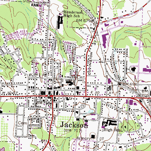 Topographic Map of Israel Temple African Methodist Episcopal Church, GA