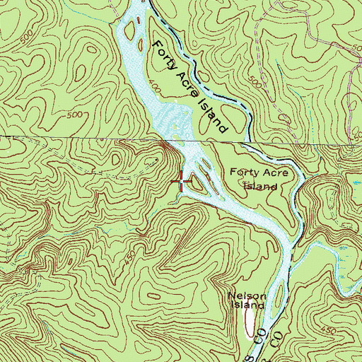Topographic Map of Lamars Mill (historical), GA