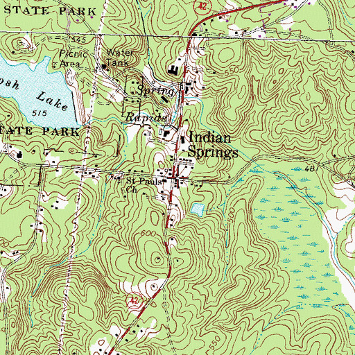 Topographic Map of McIntosh Inn Historic Site, GA