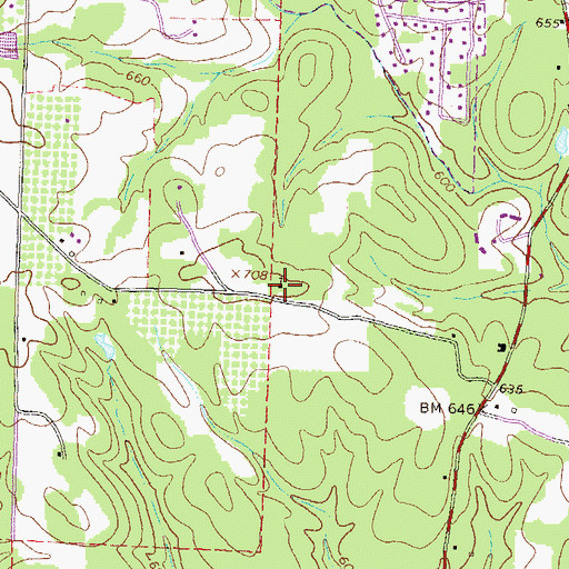 Topographic Map of New Hope School (historical), GA