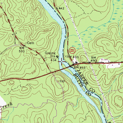 Topographic Map of Pittman Ferry (historical), GA