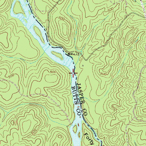 Topographic Map of Smith Ferry (historical), GA