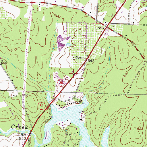 Topographic Map of South River Church, GA