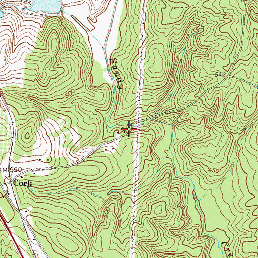 Topographic Map of Thompsons Mill (historical), GA