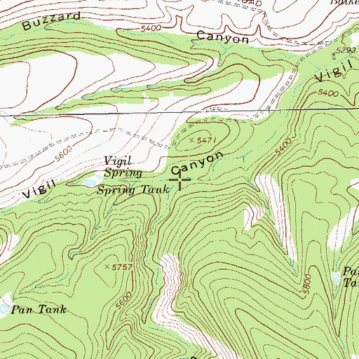 Topographic Map of Snare Canyon, NM