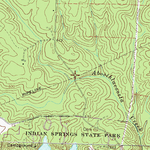 Topographic Map of Watkins Mill (historical), GA